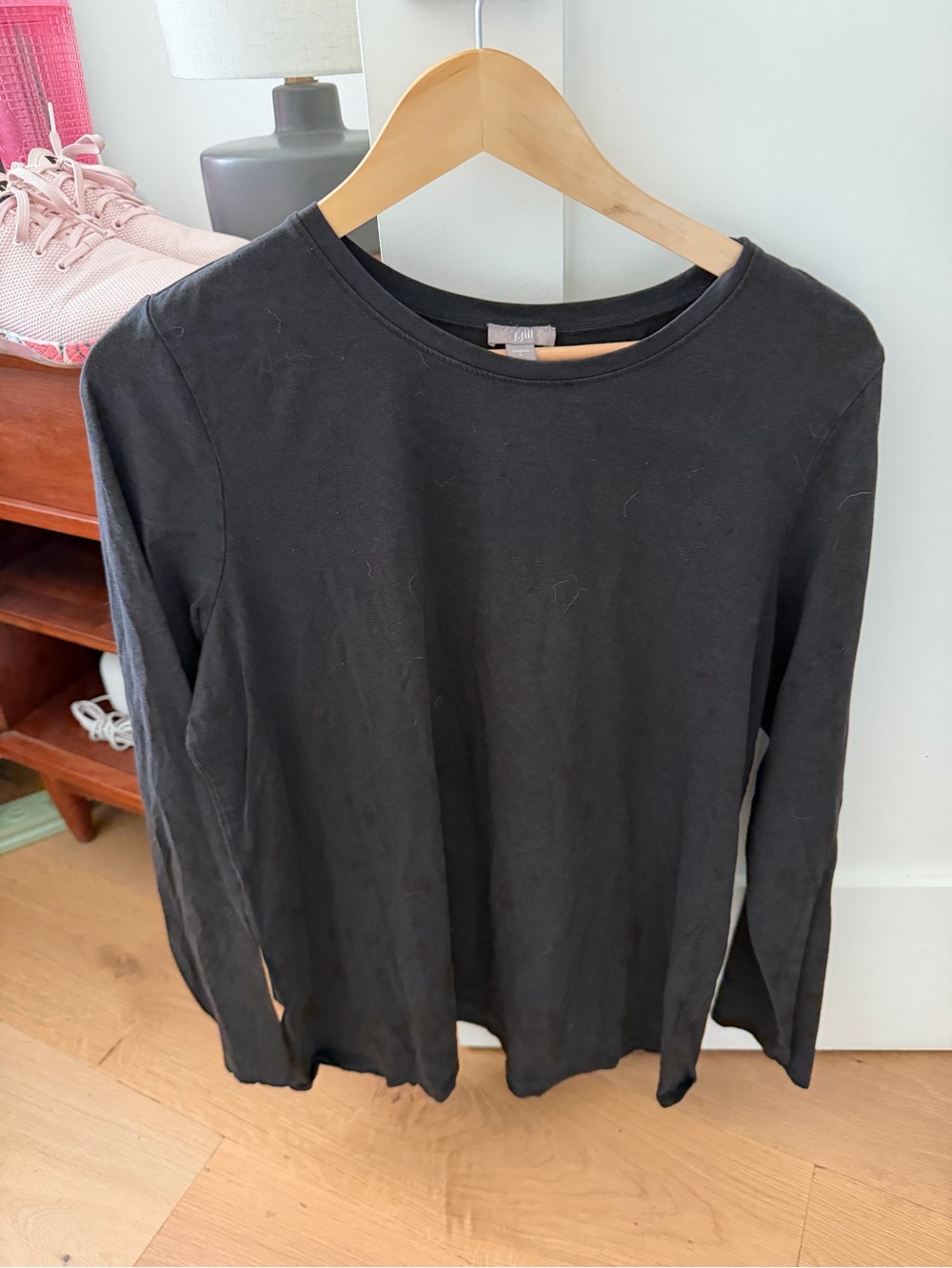 J. Jill Black Long-Sleeve Crewneck Tee